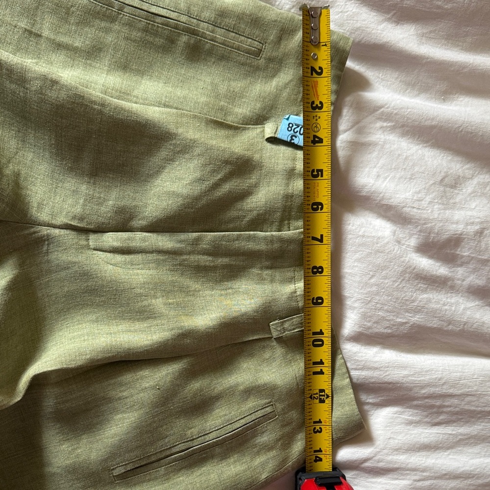 Ellen Tracy Olive Linen Top and pants set - Picture 12 of 15